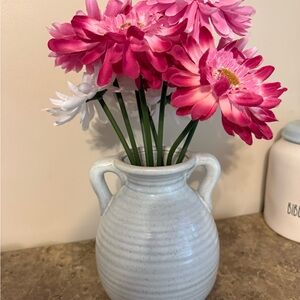Elegant Pink and White Floral Vase